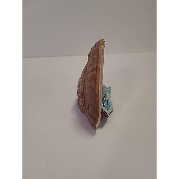 Handpainted Pheasant on Petrified Wood Art Signed FA 5" x 3" - Picture 6 of 11